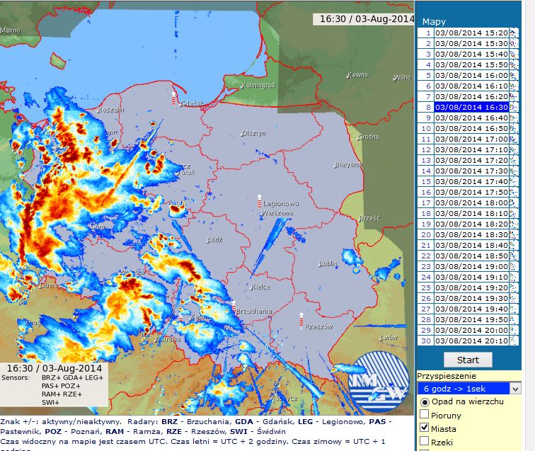 Image result for radar burzowy imgw