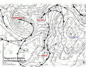 Mapa synoptyczna z godziny 00:00 UTC