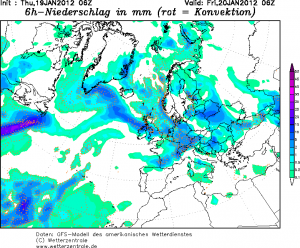 Natężenie opadów na godz. 06:00 UTC