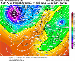 Topografia baryczna poziomu 500 hPa