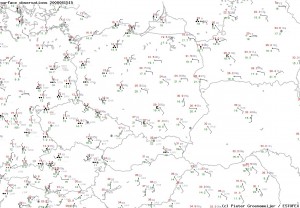 Mapa synoptyczna z godziny 15:00 UTC (ESTOFEX)