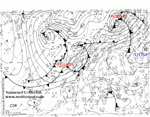 Mapa synoptyczna z widocznym silnym układem wyżowym (DWD)