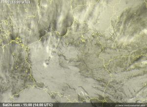 Aktualne zachmurzenie na terenie Polski (sat24)
