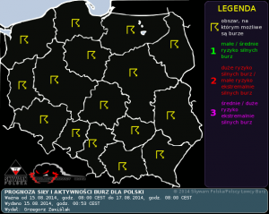 Prognoza konwekcyjna na 15-16.08.2014