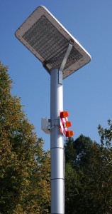 Lampa będąca częścią systemu ostrzegającego przed zbliżającą się burzą