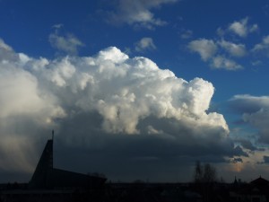 Rozbudowana chmura Cumulus w rejonie Opola, fot. Igor Laskowski