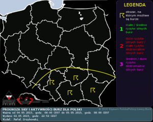 Prognoza konwekcyjna na dzień 04.05.2015 i na noc 04/05.05.2015