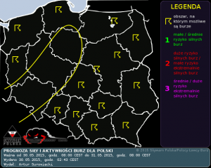 Prognoza konwekcyjna na dzień 30.05.2015 i na noc 31/31.05.2015