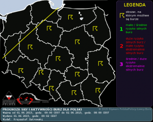 Prognoza konwekcyjna na dzień 01.06.2015 i na noc 01/02.06.2015