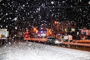 Intensywny opad śniegu. Fot. Grzegorz Zawiślak. 