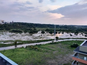 Rzeka Biała w Białymstoku po intensywnych opadach deszczu. Źródło: Spotted Białystok.